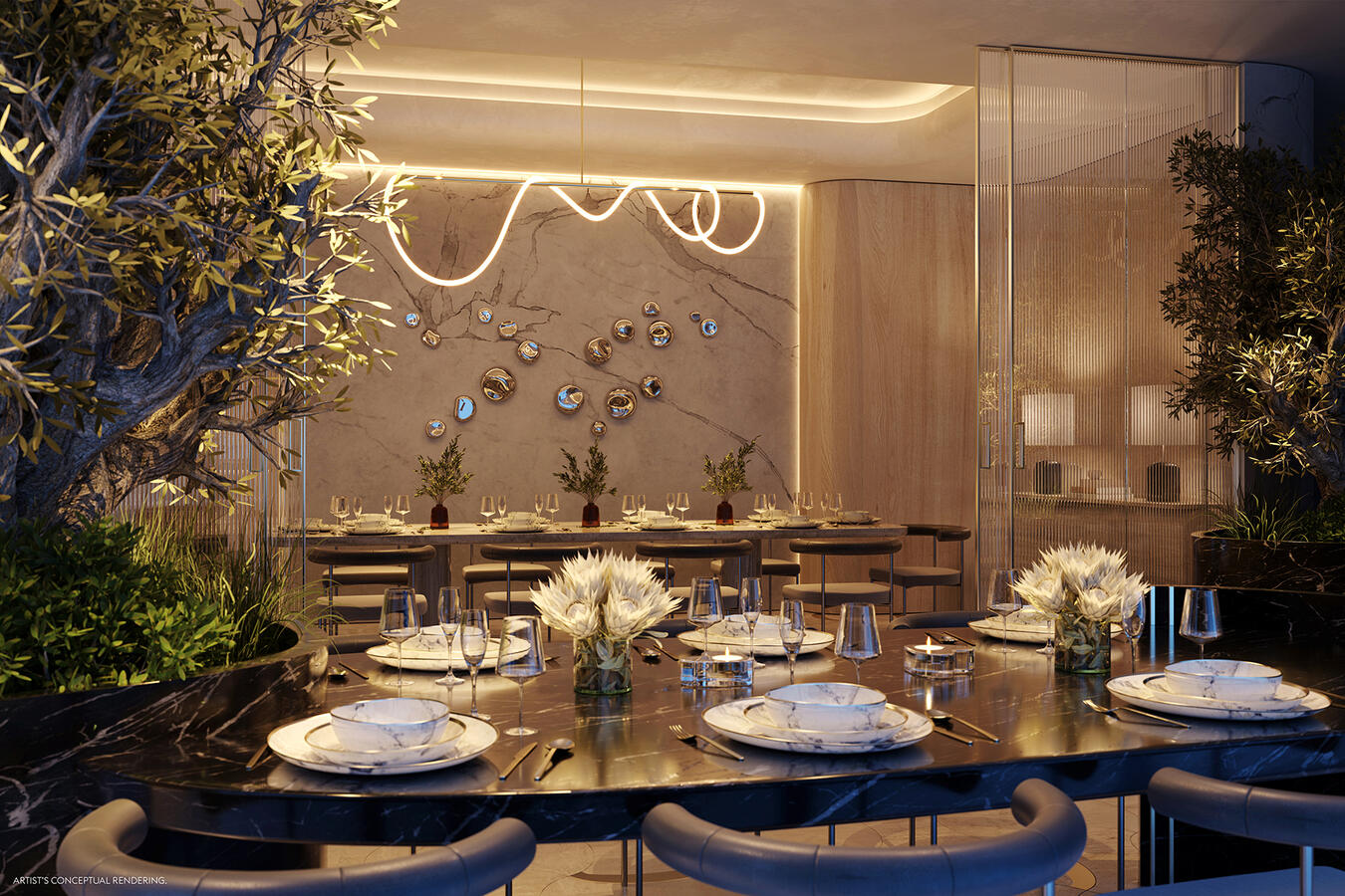 Restaurante en el primer nivel