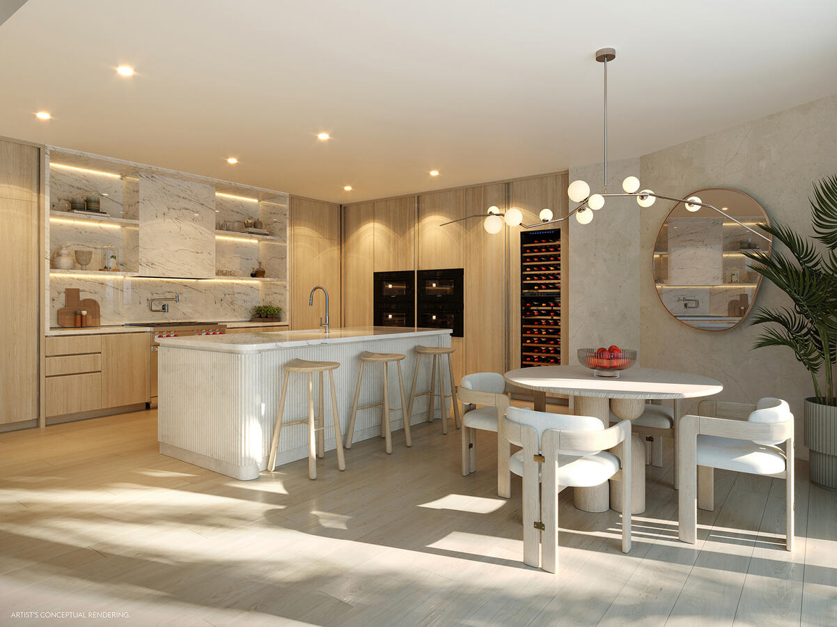 Cocina y área para desayunar