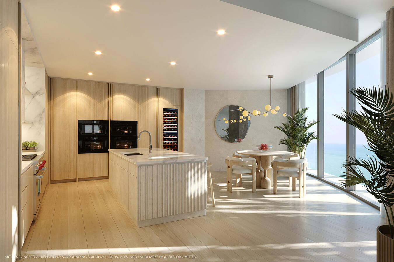 Cocina y área para desayunar